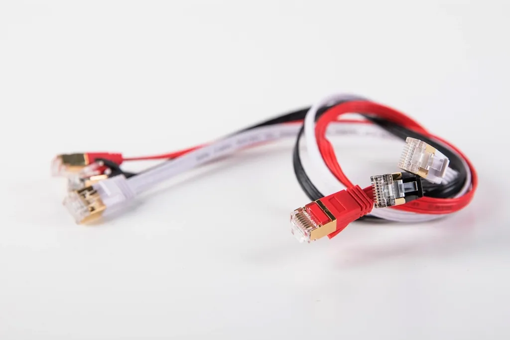 Single network cable with matching connectors at both ends, like types shared end to end
