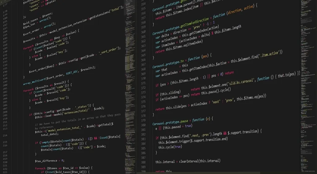 Dense JavaScript code on a dark screen, the kind a built-in test runner checks