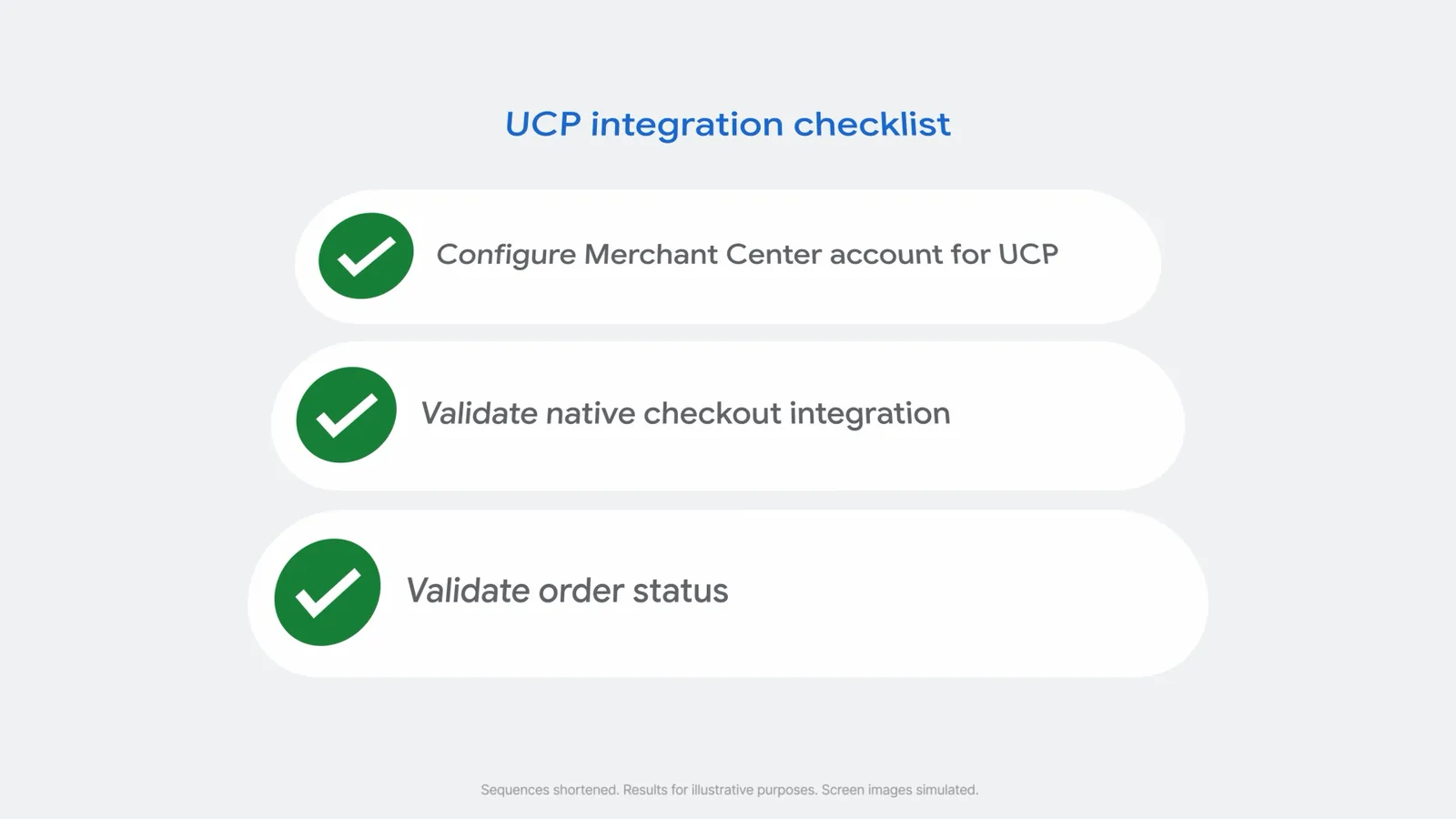 Google Merchant Center UCP integration checklist for Universal Cart checkout