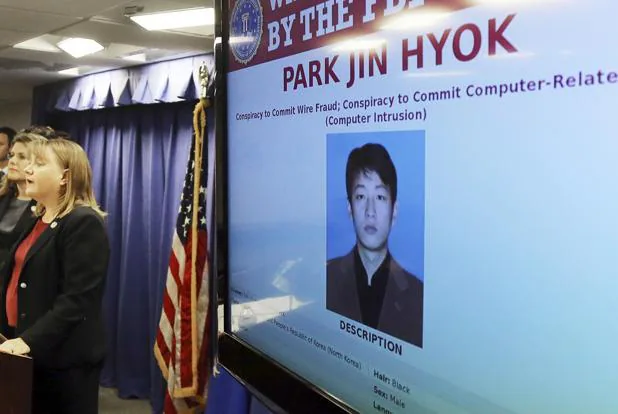 FBI wanted poster of Park Jin Hyok